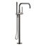 Purist Floor-Mount Bath Filler Trim w/ Handshower (Vibrant Titanium), K-T97328-4-TT