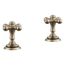 Artifacts Deck-Mount Bath Faucet Handle Trim w/ Cross Design (Vibrant Brushed Bronze), K-T98071-3-BV