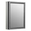 20" W X 26" H Aluminum Single-Door Medicine Cabinet w/ Decorative Silver Framed Mirrored Door, K-CB-CLW2026SS