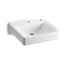 20" X 18" Wall-Mount/Concealed Arm Carrier Bathroom Sink w/ Single Faucet Hole And Right-Hand Soap Dispenser Hole (White), K-2084-NR-0