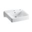 20" X 18" Wall-Mount/Concealed Arm Carrier Bathroom Sink Right-Hand Soap Dispenser Hole (White), K-2084-R-0