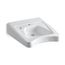 20" X 27" Wall-Mount/Concealed Arm Carrier Wheelchair Bathroom Sink w/ Single Faucet Hole And Left-Hand Soap Dispenser Hole (White), K-12638-L-0