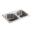 33" Top-Mount Double-Bowl Kitchen Sink (Stainless Steel), K-3369-1-NA