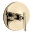Purist Mastershower Temperature Control Valve Trim w/ Lever Handle (Vibrant French Gold), K-T14488-4-AF