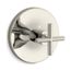 Mastershower Temperature Control Valve Trim w/ Cross Handle (Vibrant Polished Nickel)