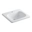 21" Rectangular Drop-In Bathroom Sink (White), K-2895-1-0