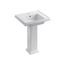 Tresham 24" Square Pedestal Bathroom Sink (White), K-2844-1-0