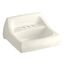 Kingston 21-1/4" X 18-1/8" Wall-Mount/Concealed Arm Carrier Bathroom Sink w/ 4" Centerset Faucet Holes (Biscuit), K-2005-96