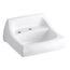 Kingston 21-1/4" X 18-1/8" Wall-Mount/Concealed Arm Carrier Bathroom Sink w/ Single Faucet Hole And Left-Hand Soap Dispenser Hole (White), K-2007-L-0