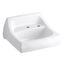 Kingston 21-1/4" X 18-1/8" Wall-Mount/Concealed Arm Carrier Bathroom Sink w/ Single Faucet Hole And Right-Hand Soap Dispenser Hole (White), K-2007-R-0