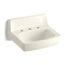 20-3/4" X 18-1/4" Wall-Mount/Concealed Arm Carrier Bathroom Sink w/ Widespread Faucet Holes (Biscuit), K-2030-96