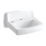 20-3/4" X 18-1/4" Wall-Mount/Concealed Arm Carrier Bathroom Sink w/ Single Faucet Hole And Left-Hand Soap Dispenser Hole (White), K-2031-L-0