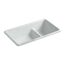 Smart Divide 33" Top-/Undermount Double-Bowl Kitchen Sink (Ice Grey), K-6625-95