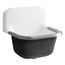 Bannon 24" X 20-1/4" Wall-Mount Or P-Trap Mount Service Sink w/ Rim Guard And Blank Back (White), K-6719-0