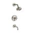 Rite-Temp Bath And Shower Trim Kit w/ Push-Button Diverter And Cross Handle, 2.5 GPM (Vibrant Brushed Nickel), K-T14421-3-BN