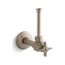 1/2" Angle Supply w/ Stop, Cross Handle And Rigid Vertical Tube (Vibrant Brushed Bronze), K-7653-BV