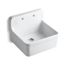 24" Top-/Wall-Mount Single-Bowl Farmhouse Kitchen Sink (White), K-12701-0