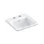 15" Top-Mount Single-Bowl Bar Sink (White), K-6579-2-0