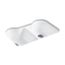 33" Undermount Double-Bowl Kitchen Sink (White), K-5818-5U-0