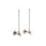 Pair 3/8" Npt Angle Supplies w/ Stop, Cross Handle And Annealed Vertical Tube (Vibrant Polished Nickel), K-7605-P-SN