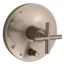 Purist Rite-Temp Valve Trim w/ Push-Button Diverter And Cross Handle (Vibrant Brushed Bronze), K-T14501-3-BV