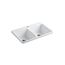 Deerfield Sink Double Equal Sr 1-H (White), K-5873-1-0