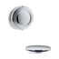 Traditional Rotary-Turn Bath Drain Trim (Polished Chrome)