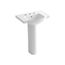 Veer 24" Rectangular Pedestal Bathroom Sink (White), K-5266-8-0