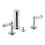 Artifacts Widespread Bidet Faucet w/ Lever Handles (Polished Chrome), K-72765-4-CP