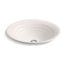 17-3/4" Round Drop-In Bathroom Sink, No Overflow (Translucent White), K-17890-RL-K8