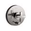 Rite-Temp Valve Trim w/ Push-Button Diverter And Cross Handle (Vibrant Titanium)