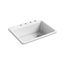 27" Top-Mount Single-Bowl Kitchen Sink (White), K-8668-4A1-0