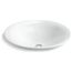 17-1/2" Round Drop-In Bathroom Sink, No Overflow (White Sartorial Paisley), K-75748-FP1-0