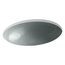Whist 19" Oval Wall-Mount/Undermount Bathroom Sink, No Overflow (Opaque Stone), K-2741-G8-B11