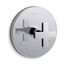 Mastershower Temperature Control Valve Trim w/ Cross Handle (Polished Chrome)