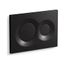 Flush Actuator Plate For 2"X 4" In-Wall Tank And Carrier System (Black/Black), K-75890-7
