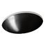 Sartorial Herringbone Caxton 19-1/4" Oval Undermount Bathroom Sink, No Overflow (Black Sartorial Herringbone), K-14218-HD2-7