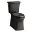 Corbelle Two-Piece Elongated Toilet w/ Skirted Trapway, 1.28 Gpf (Black), K-3814-7