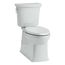 Corbelle Two-Piece Elongated Toilet w/ Skirted Trapway, 1.28 Gpf (Ice Grey), K-3814-95