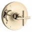 Purist Rite-Temp Valve Trim w/ Cross Handle (Vibrant French Gold), K-TS14423-3-AF