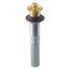 Bathroom Sink Drain w/ Non-Removable Metal Stopper And Without Overflow (Vibrant Brushed Moderne Brass), K-7127-2MB
