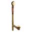 Clearflo Brass Toe Tap Bath Drain (Vibrant Brushed Moderne Brass), K-7259-2MB