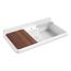 45" Top-/Wall-Mount Single-Bowl Workstation Farmhouse Kitchen Sink (White), K-21103-1HW-0