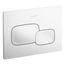 Cue Flush Actuator Plate For 2"X 4" In-Wall Tank And Carrier System (White), K-5413-0