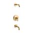 Rite-Temp Bath And Shower Trim Kit w/ Push-Button Diverter And Lever Handle, Without Showerhead (Vibrant Brushed Moderne Brass)