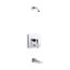 Rite-Temp Bath And Shower Trim Kit w/ Push-Button Diverter, Without Showerhead (Polished Chrome)
