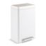 Dual-Compartment Step Trash Can (Stainless Steel + White), K-20956-STW