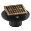 Clearflo Square Brass Tile-In Shower Drain (Vibrant Brushed Moderne Brass), K-22673-2MB