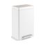 13-Gallon Stainless Steel Step Trash Can (Stainless Steel + White), K-20940-STW