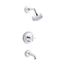 Rite-Temp Bath And Shower Trim Kit w/ Push-Button Diverter And Cross Handle, 1.75 GPM (Polished Chrome), K-T14420-3G-CP